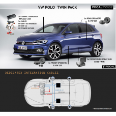 FOCAL INSIDE Speaker Upgrade Pack 6.2 Impulse to Fit VW POLO VII